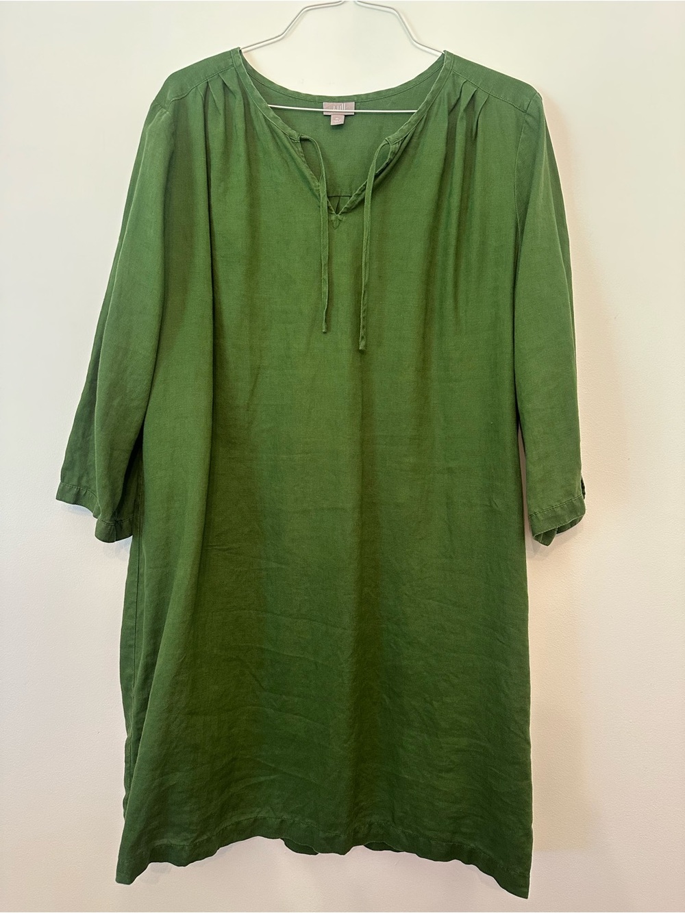 J. Jill 100% Linen Pullover Tunic/Shift Dress with 3/4 Length Sleeves - Picture 6 of 13
